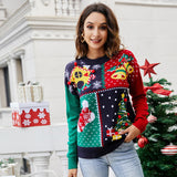 Black Christmas Sweater Women's Small Snowflake Christmas Sweater Christmas Tree Sweater