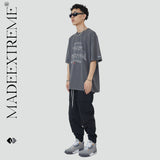 Blackair T Shirt Letter Print Short-Sleeve Men's Loose round Neck Cotton T-shirt