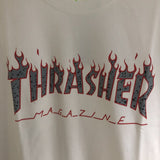 Thrasher T Shirt Thrasher Misting Flame Loose Short Sleeve Fall Winter Couples