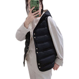 Women Winter Coats Puffer down Vest Fall Winter Hooded Lightweight down Vest