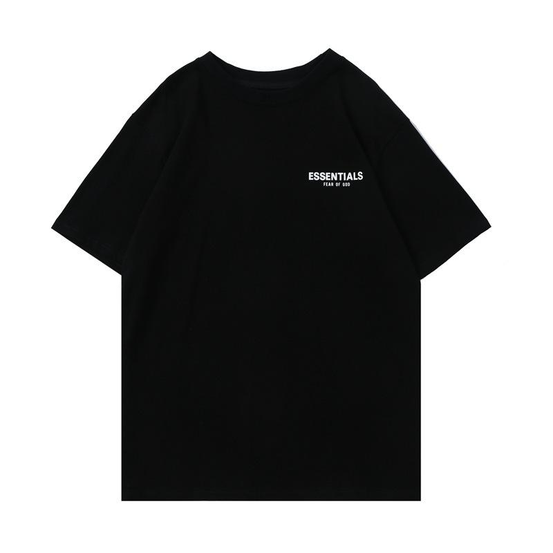 Fog T Shirt Double Line High Street FivePointed Star Short Sleeve Tshirt for Men and Women Fear Of God