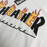 Thrasher T Shirt Summer Skateboard Flame Limited T-shirt Couple