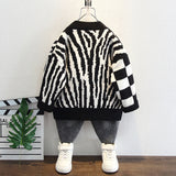 Toddler Boys Sweater Boys' Cardigan Sweater Autumn and Spring
