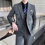 Double Brewed Seersucker Suit Men's Casual Slim Fit Blazer