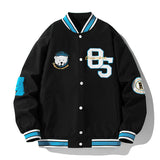 All Star Varsity Jacket Retro Alphabet Embroidered Baseball Uniform