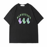 Men's T Shirt Summer Casual Tops Cactus Printed Short Sleeve T-shirt Men's round Neck Half Sleeve Boyfriend Harajuku Style Trendy Loose Half Sleeve