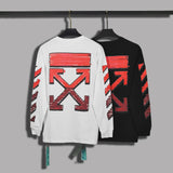 Off White Sweatshirts Long Sleeve round Neck Neck Sweater Autumn and Winter Red Arrow round Neck Long Sleeve Men and Women