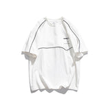 Men T Shirt Summer Casual Tops Men's Clothes Summer Wear Retro Men's Short-Sleeved Casual Loose Contrast Color Letter Neutral T-shirt