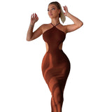 Music Festivals Rave Outfits Dress Sexy Backless Lace up Dress