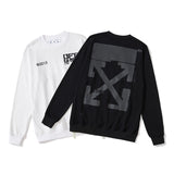 Off White Sweatshirts Long Sleeve round Neck Sweater for Autumn and Winter