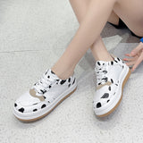Cow Print Hey Dude Shoes Chessboard Plaid Leisure Slip on Casual Shoes Pink Platform Women's Board Shoes