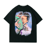 Men's T Shirt Summer Casual Tops Printed Short Sleeve T-shirt Men's round Neck Half Sleeve Street Fashion Loose Half-Sleeved T-shirt