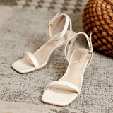 Nude Block Heel Sandals