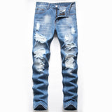 J Shaped Jeans Men's Pants Trendy Slim Denim Straight-Leg Pants