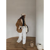 Beth Dutton Outfits Lamb Wool Contrast Color Lapels Coat for Women