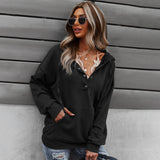 Beth Dutton Outfits Autumn Winter Sweater Solid Color Long Sleeve Coat Hooded Pocket