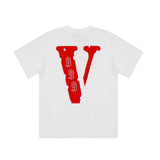 999 Vlone T Shirt Summer Printed Large V Short Sleeve T-shirt for Men and Women