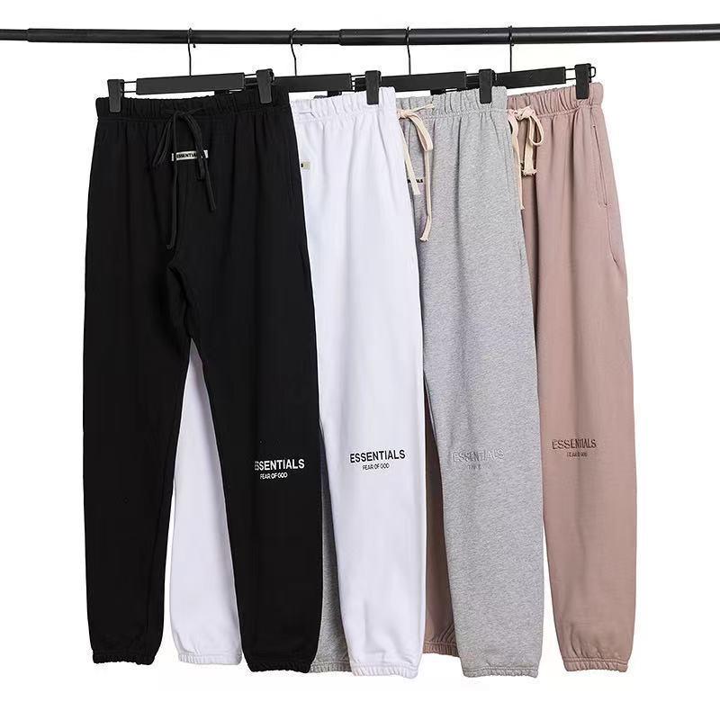 Fog Essentials Pants Fashion Brand Fear Of God Essentials Double Line Reflective Terry Pants Fog High Street Men and Women Casual Trousers