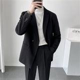 Double Brewed Seersucker Suit Spring Men's Casual Jacket Baggy Coat