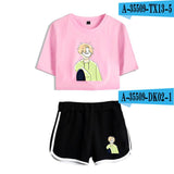 Dreamwastaken Men's Novelty Hoodies Dream Merch Shirt Printed Sexy Navel Exposed T-shirt Shorts Set