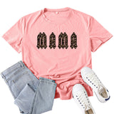 Boy Mama T Shirt Leopard Mama Letter Print T-shirt