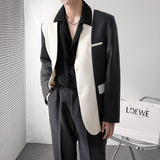 Seersucker Suit Loose Suit Coat Men's Suit