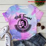 Back to the Future Costume Printed Tie-Dyed Adult Milk Silk Short Sleeve T-shirt