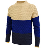 Men's Sweater Pullover Multicolor Stand Collar Sweater
