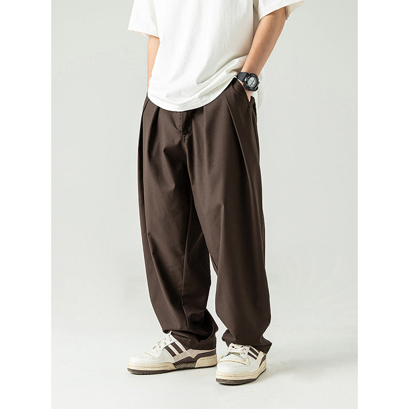 Men Cargo Pants Spring Loose Trousers Simple All-Matching Casual Trousers Men