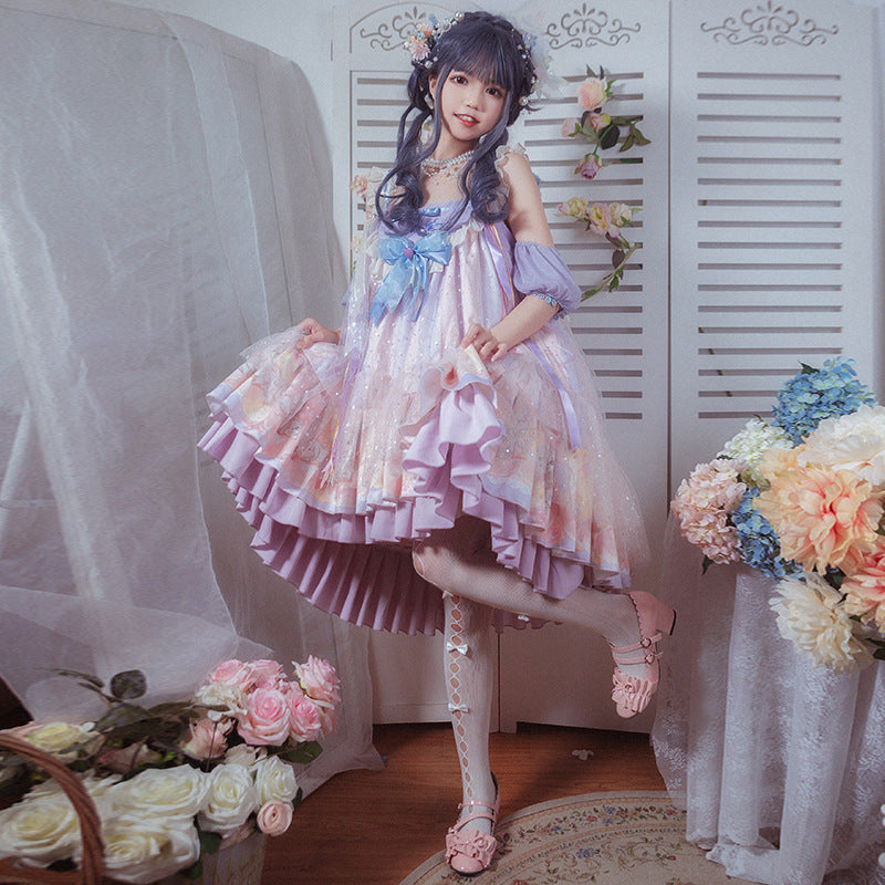Gothic Lolita Harajuku Style Clothing Lolita Dress Donut JSK Japanese High Waist Small Skirt