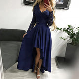 Prom Dresses Solid Color Lace Pullover Fishtail Gown Wrapped Chest V-neck Dress