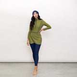 Burkini Swimwear Muslim Fashion Outfits Muslim Swimsuit Solid Color Conservative Swimwear