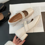 Nude Pumps Block Heel