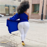 Women Plus Size Jeans Leopard Splicing Slim Denim Pencil Pants