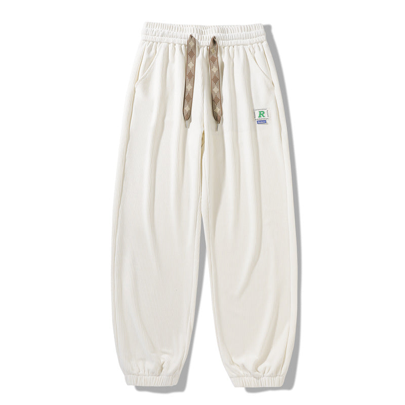 Men Sweatpants Men's Autumn and Winter Loose Track Sweatpants