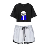 Dreamwastaken Men's Novelty Hoodies Dream Merch Shirt Printed Casual Fashion Loose Exposed Navel Suit