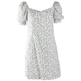 Body Fitting Dresses Summer Square Collar Floral Dress