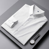 Men's Shirt Spring Men's Textured Striped Long-Sleeved Shirt