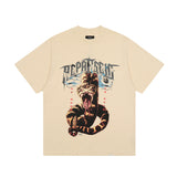 Present T Shirt Python Print Distressed Loose T-shirt