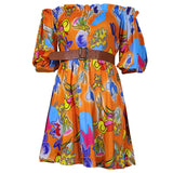 Women Bohemian Dress Women's Sexy Temperament Printed Dress