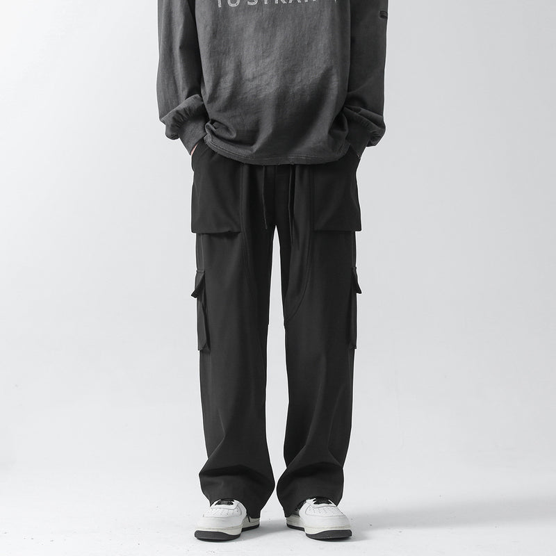 Men Cargo Pants Spring Loose Men's Straight Casual Pants Sports Trousers