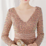 Sequin Evening Dress Sequined Queen Fishtail Evening Gown