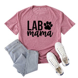 Boy Mama T Shirts Lab Mama Letter Print Short-Sleeve T-shirt