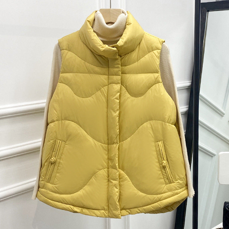 Women Winter Coats Puffer down Vest Autumn and Winter Vest Women's Lightweight Fashion Vest