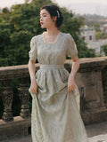Women Cottagecore Dress Summer Dress Puff Sleeve