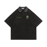 Blackair T Shirt Blackair Spring and Summer Retro Polo Collar Short Sleeve T-shirt