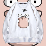 Men and Women Pokemon Pikachu Hoodie Pokémon Psyduck Crew Neck Pullover Sweatshirt