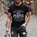 Tactics Style T Shirt for Men Men's Summer Vintage Letter Print Short Sleeve round Neck Loose-Fitting T-shirt Top