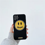 justin b drew phone case Smiley Face Apple 11 Phone Case 12 Pro Max Silicone XS/XR Protective Case 8P Men and Women