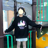 Gothic Lolita Harajuku Style Clothing Floral Print Long Sleeve Pullover